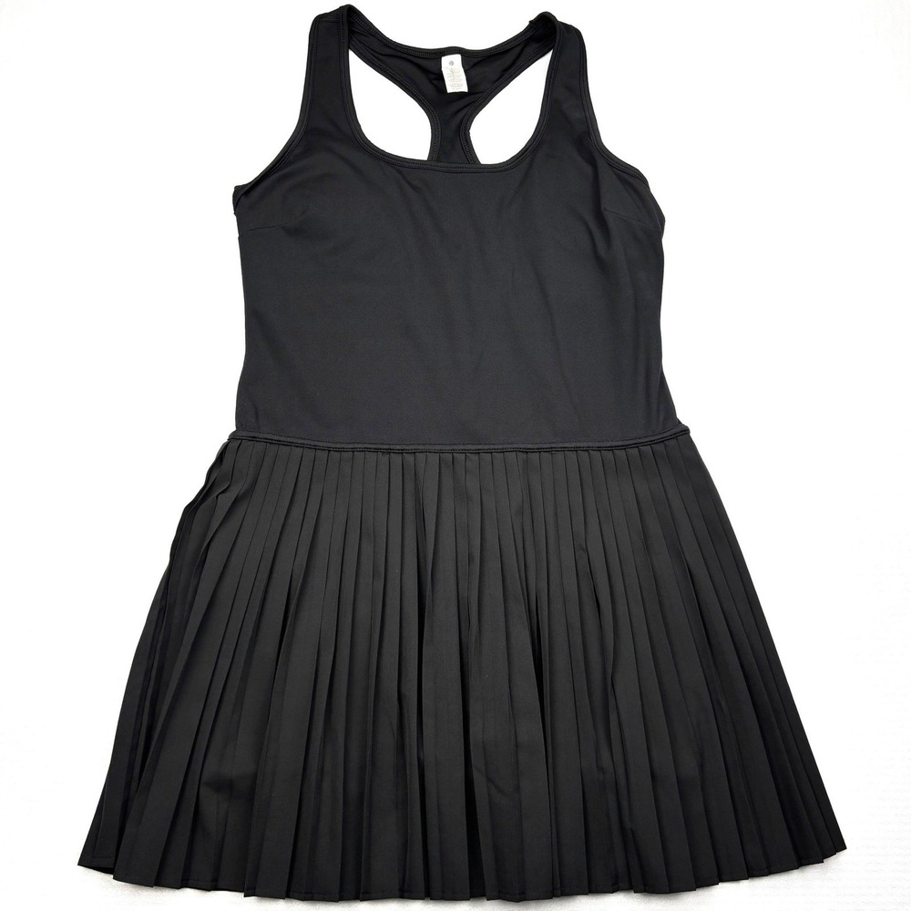 Yogalicious Dress Womens XL Black Lux Net Motion Pleated Tennis Golf Exercise